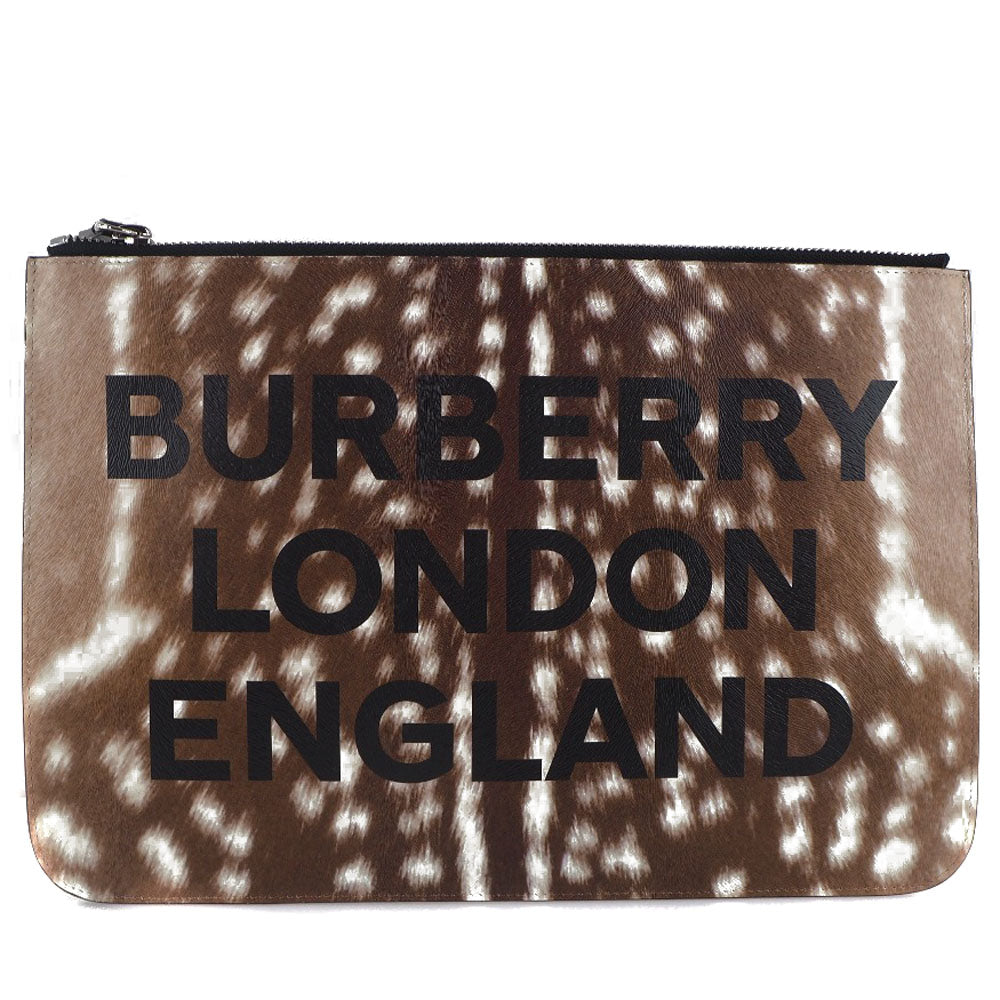 Burberry Brown Leather Clutch Bag