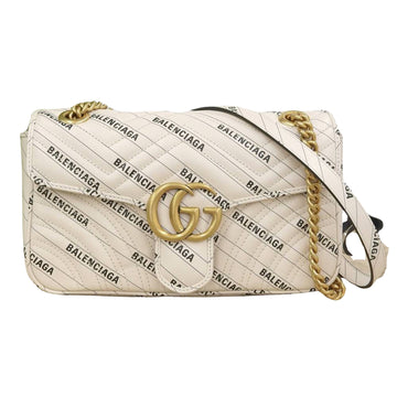 Gucci GG Marmont Beige Leather Shoulder Bag