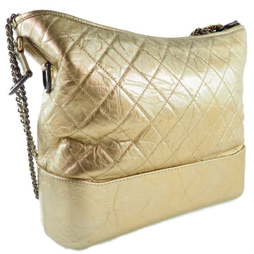 Chanel Gabrielle Gold Pony-Style Calfskin Shoulder Bag