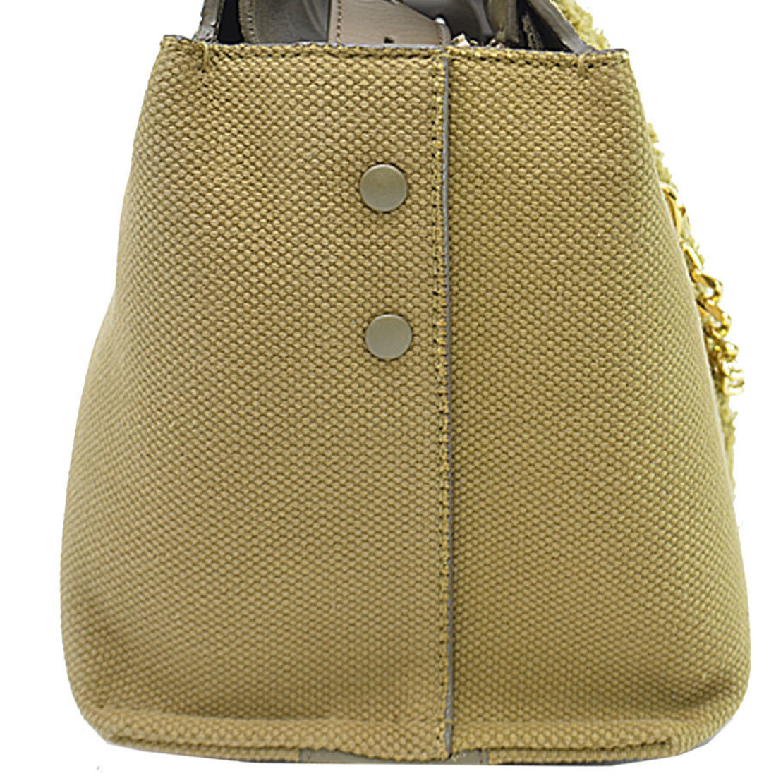 Chloé Khaki Canvas Handbag 