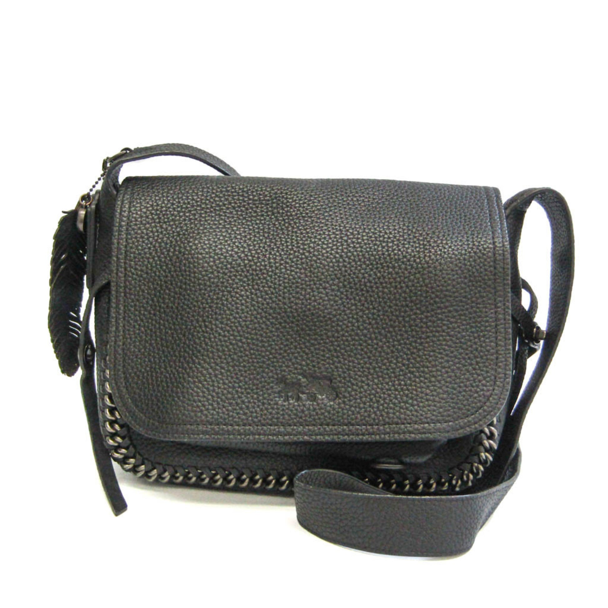 Coach Black Leather Shoulder Bag