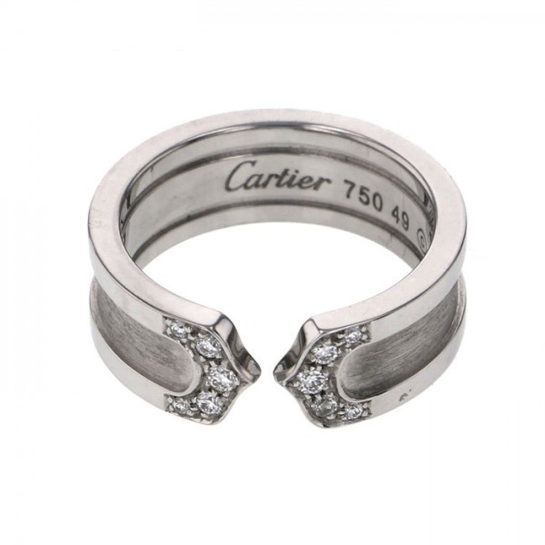 Cartier C2 White White Gold Ring 