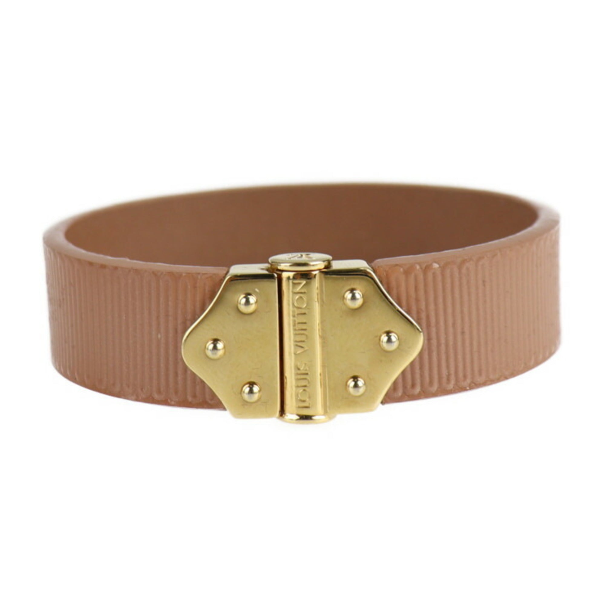 Louis Vuitton Beige Patent Leather Bracelet 