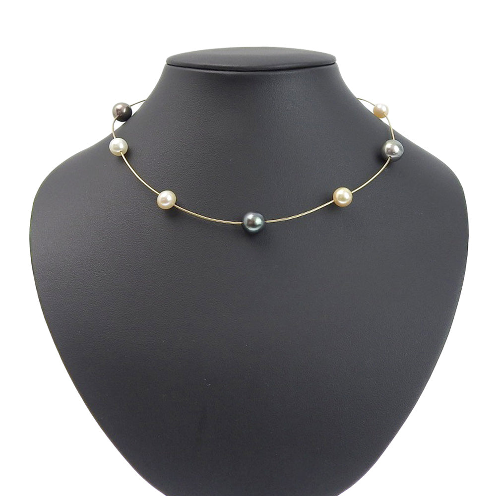 Tasaki Gold Pearl Necklace 