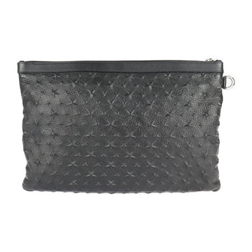 Jimmy Choo Black Leather Clutch Bag