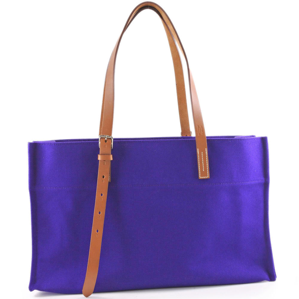 Hermès Étrivière Purple Canvas Handbag 