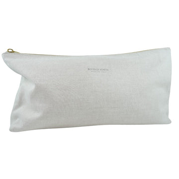 Bottega Veneta Bag-in-bag Beige Canvas Clutch Bag