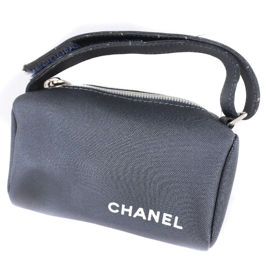 Chanel Grey Synthetic Clutch Bag