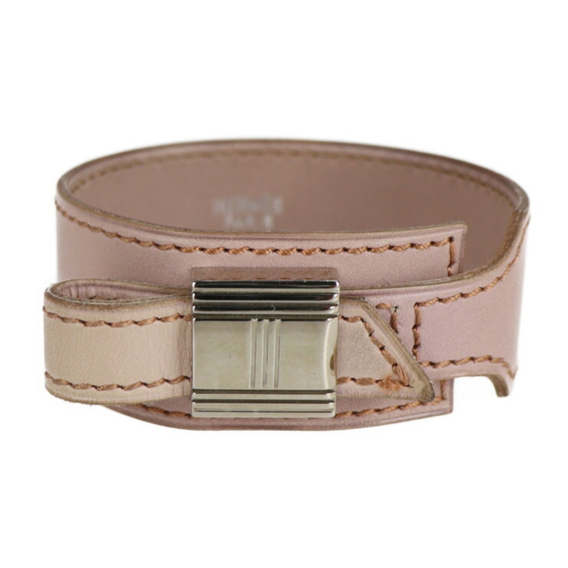 Hermès Artémis Pink Leather Bracelet 