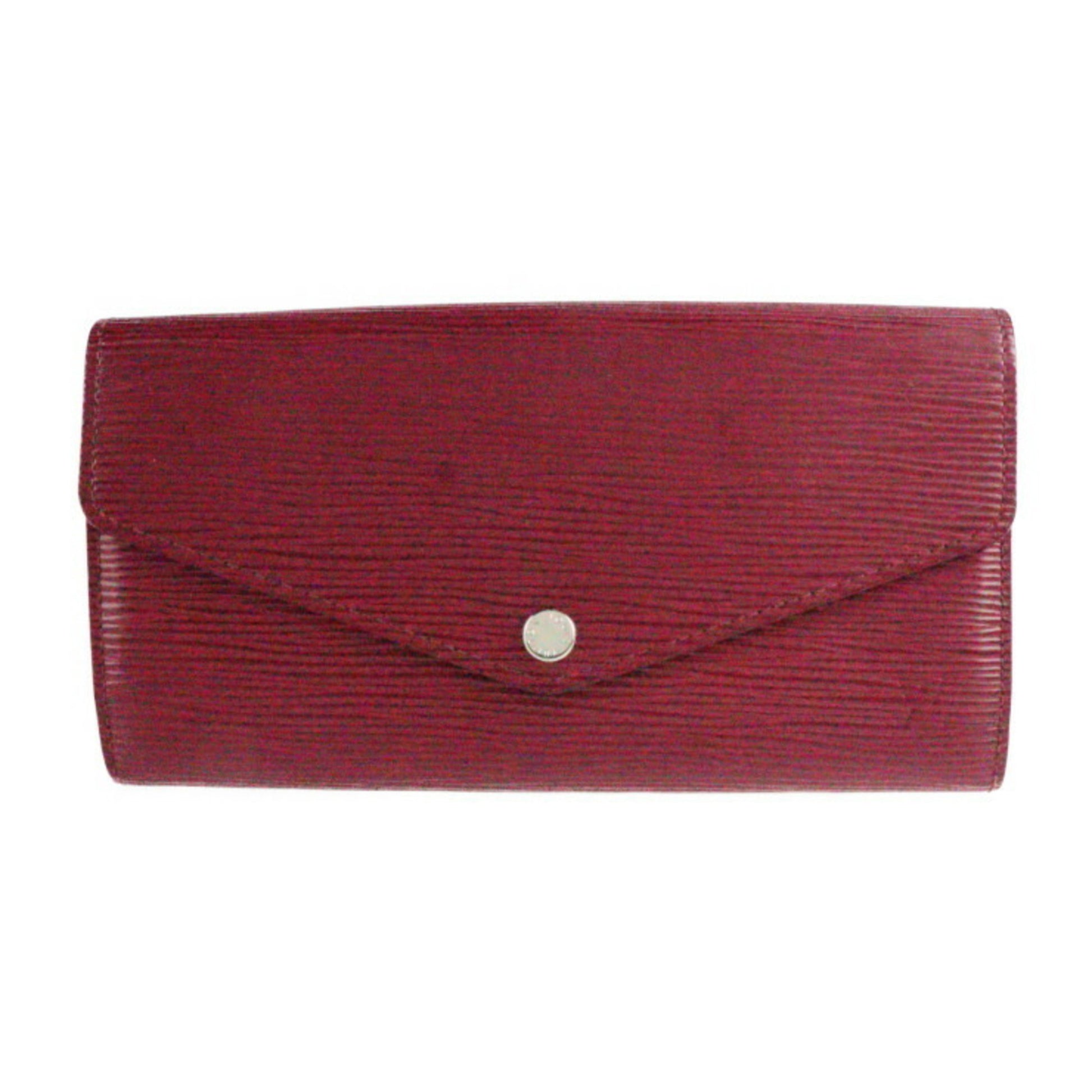 Louis Vuitton Portefeuille Sarah Burgundy Leather Wallet 