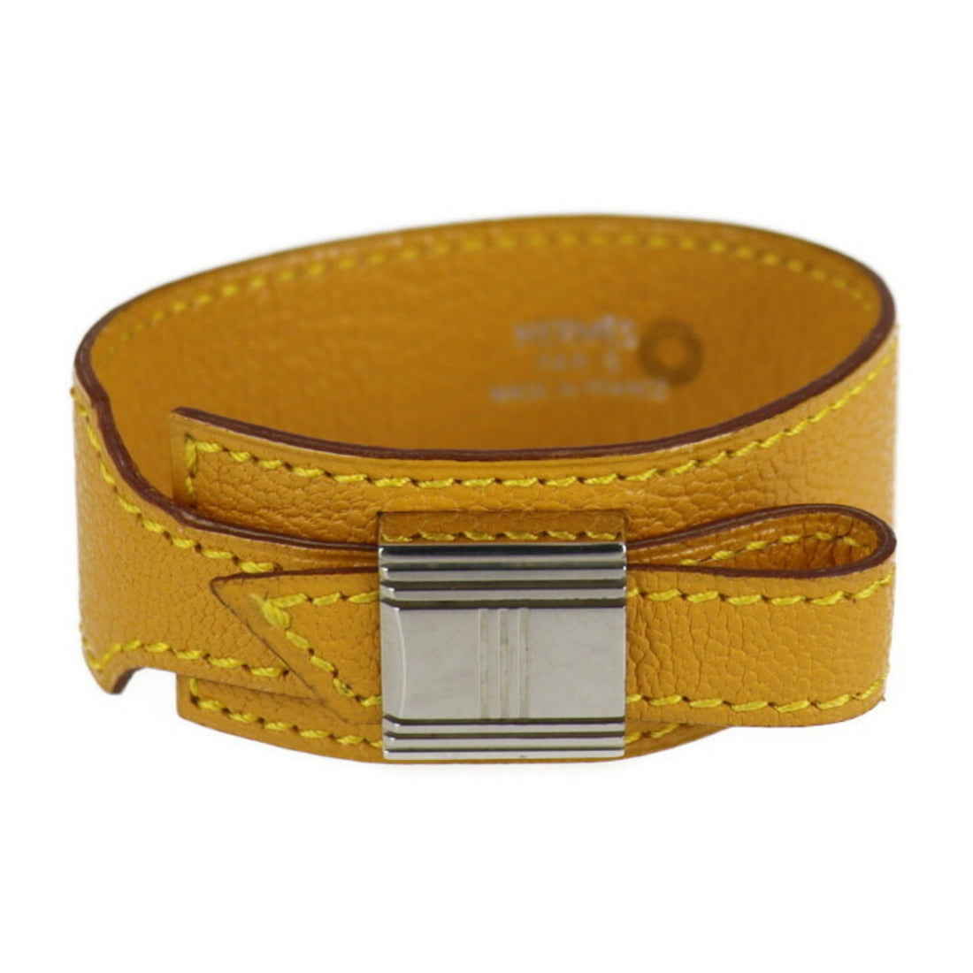 Hermès Artémis Yellow Leather Bracelet 