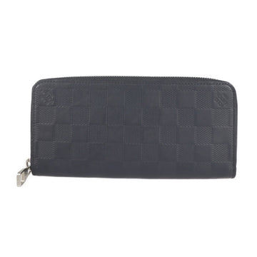 Louis Vuitton Zippy Wallet Vertical Navy Leather Wallet 