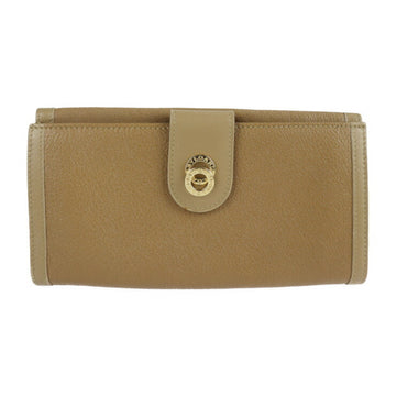 Bulgari Camel Leather Wallet 