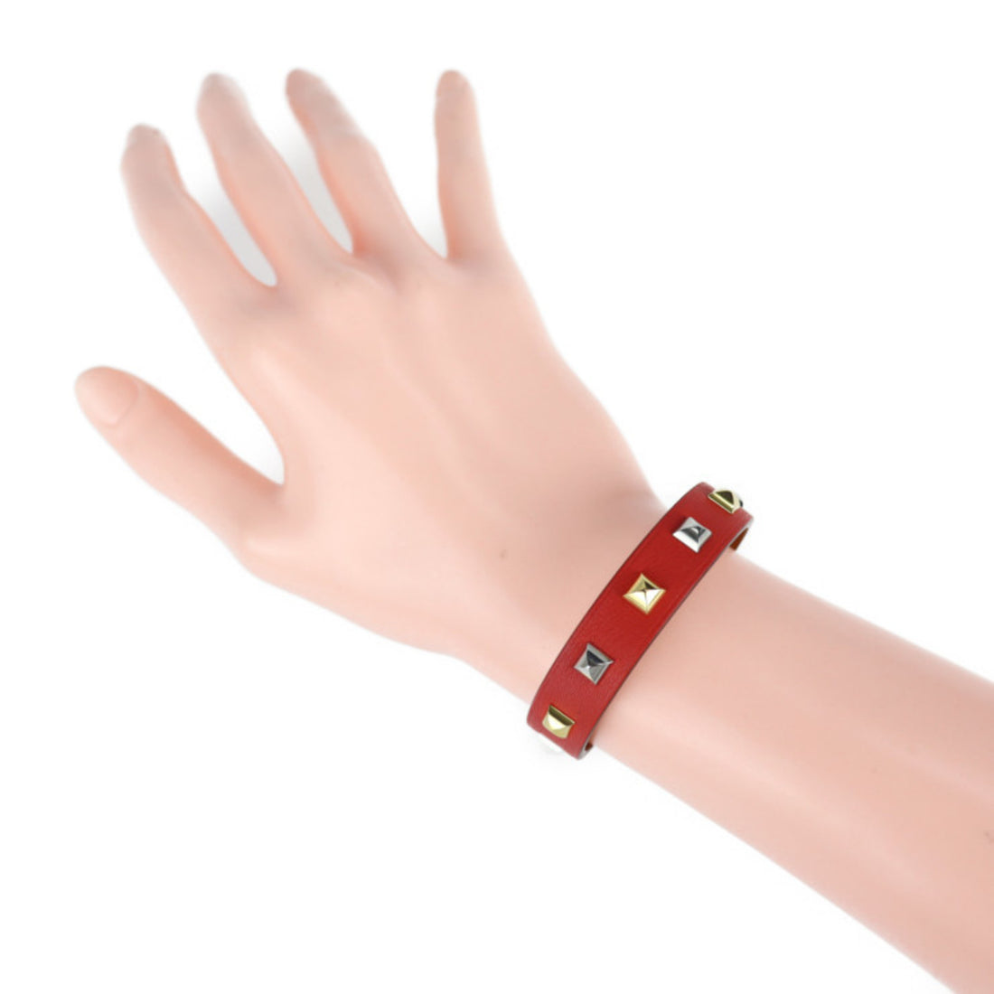 Hermès Red Leather Bracelet 