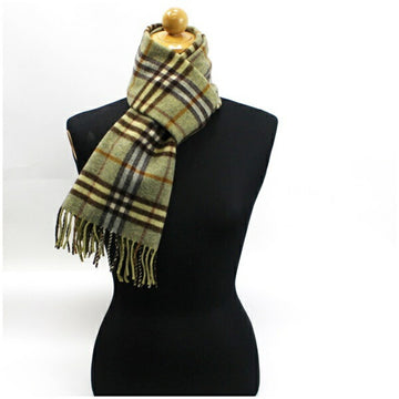 Burberry Khaki Cashmere Scarf 