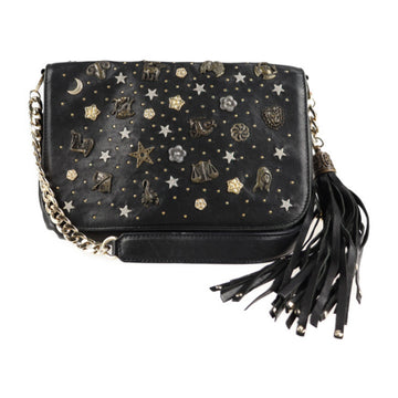 Jimmy Choo Studs Black Leather Shoulder Bag