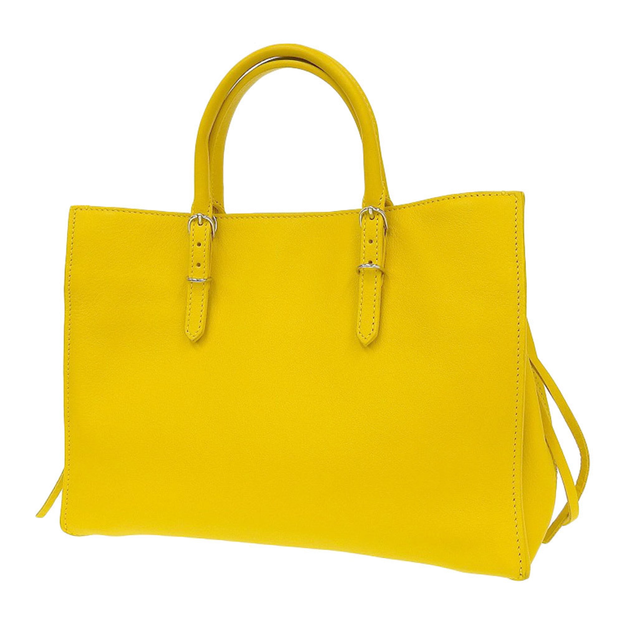 Balenciaga Papier Yellow Leather Handbag 