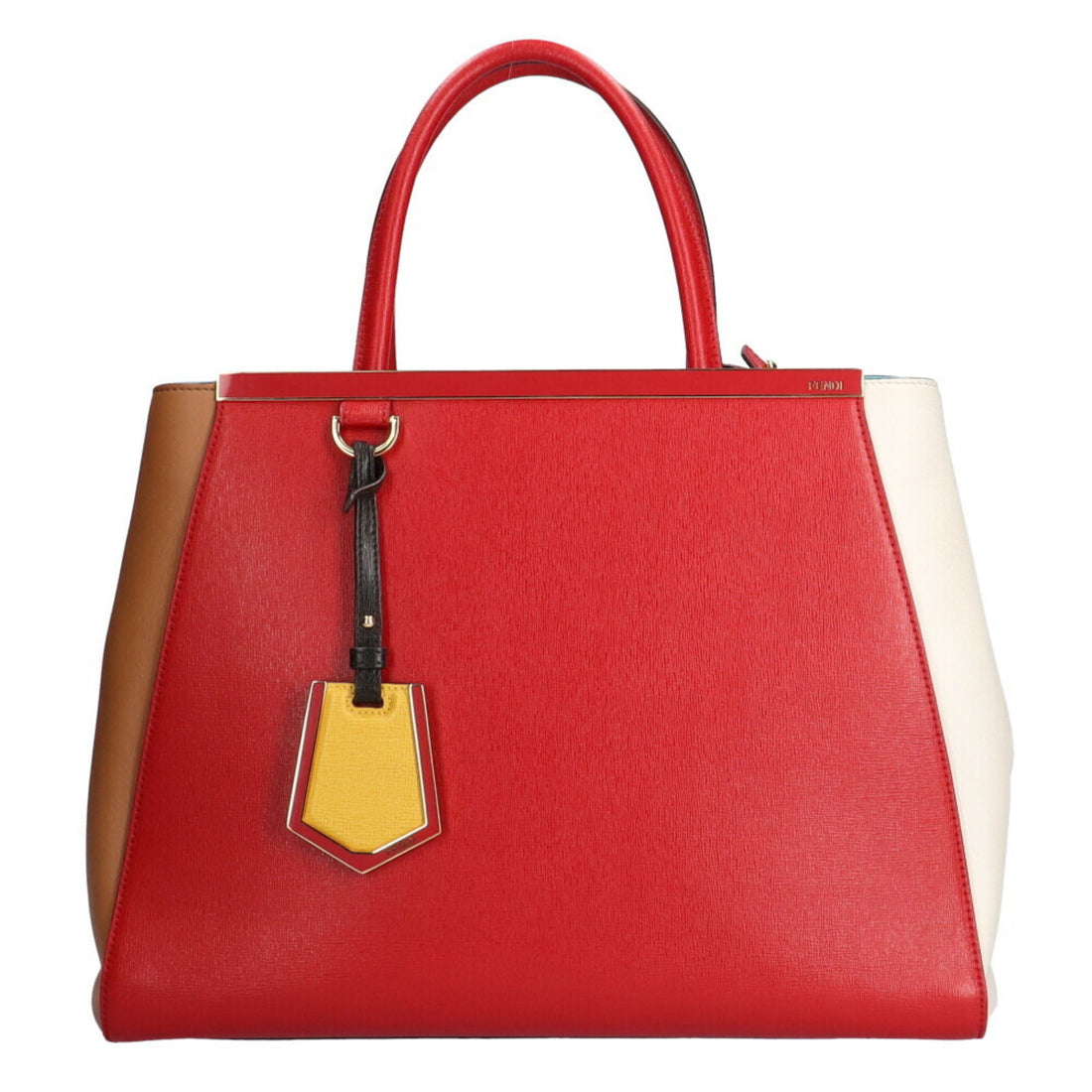 Fendi 2Jours Red Leather Handbag 