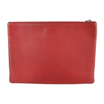 Gucci Animalier Red Leather Clutch Bag