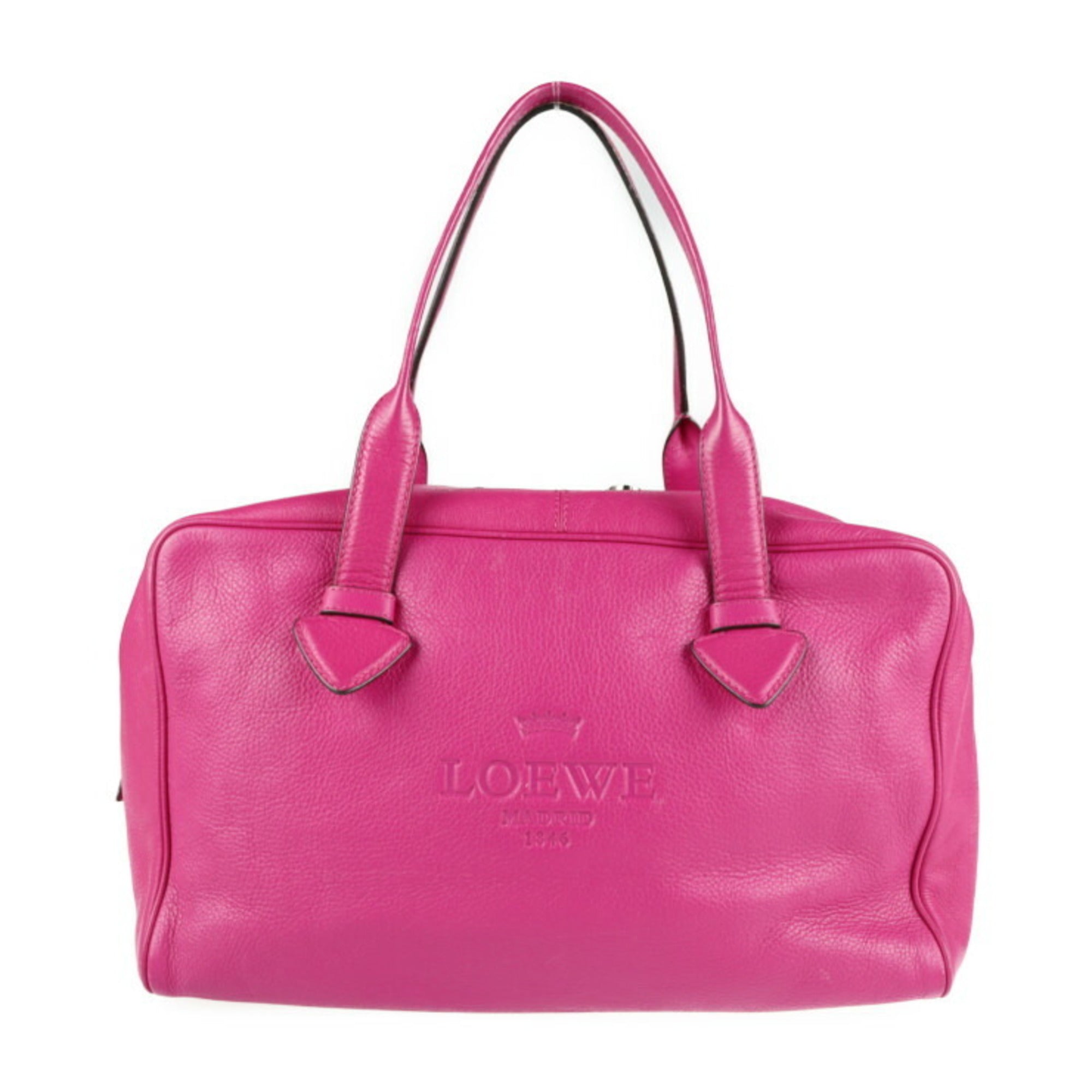 Loewe Heritage Pink Leather Handbag 