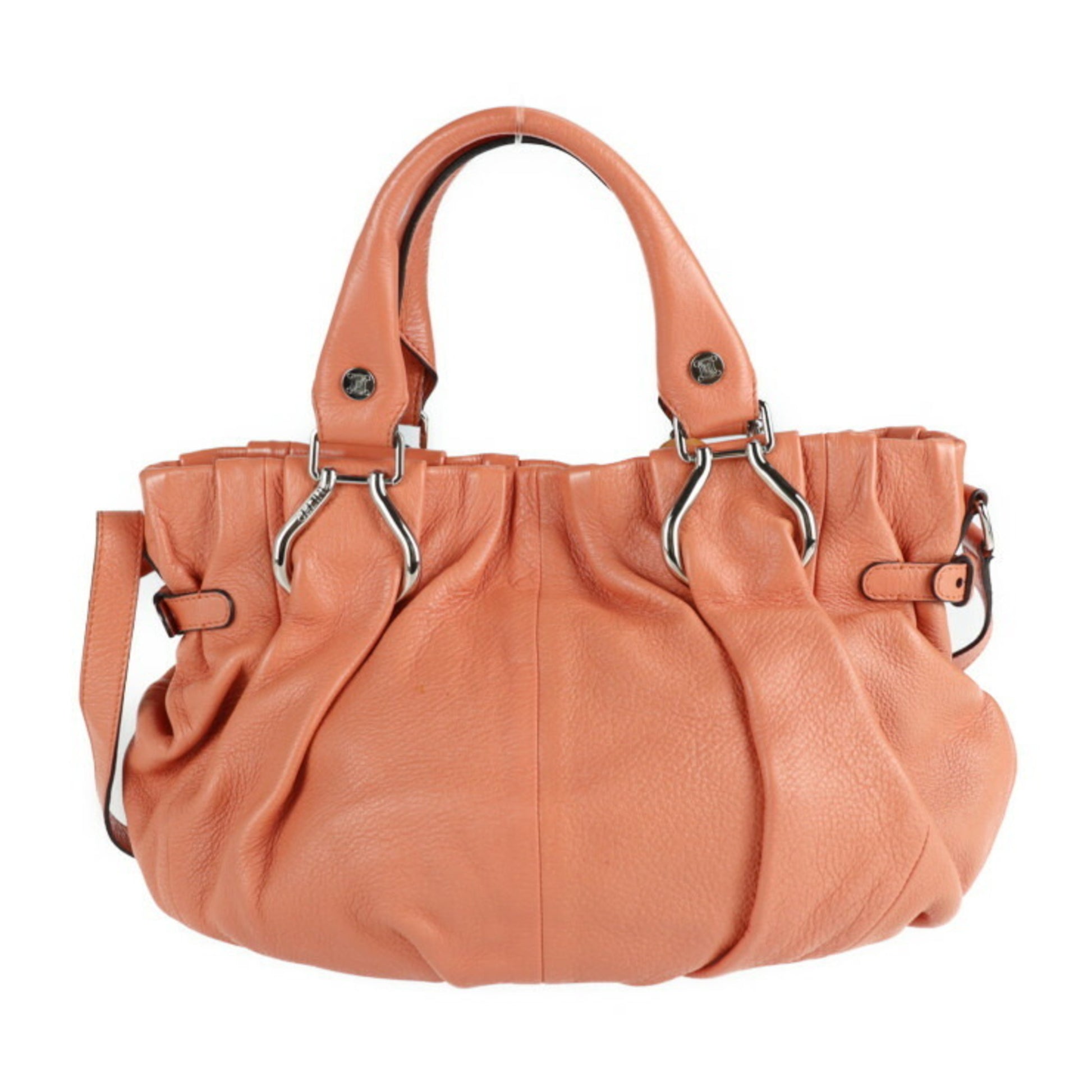 Céline Pillow Orange Leather Shoulder Bag