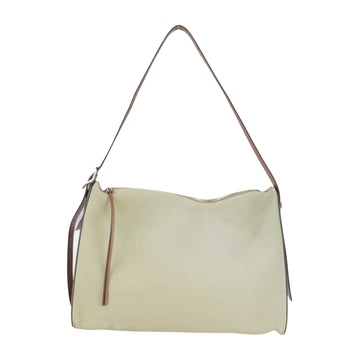 Loewe Beige Suede Shoulder Bag