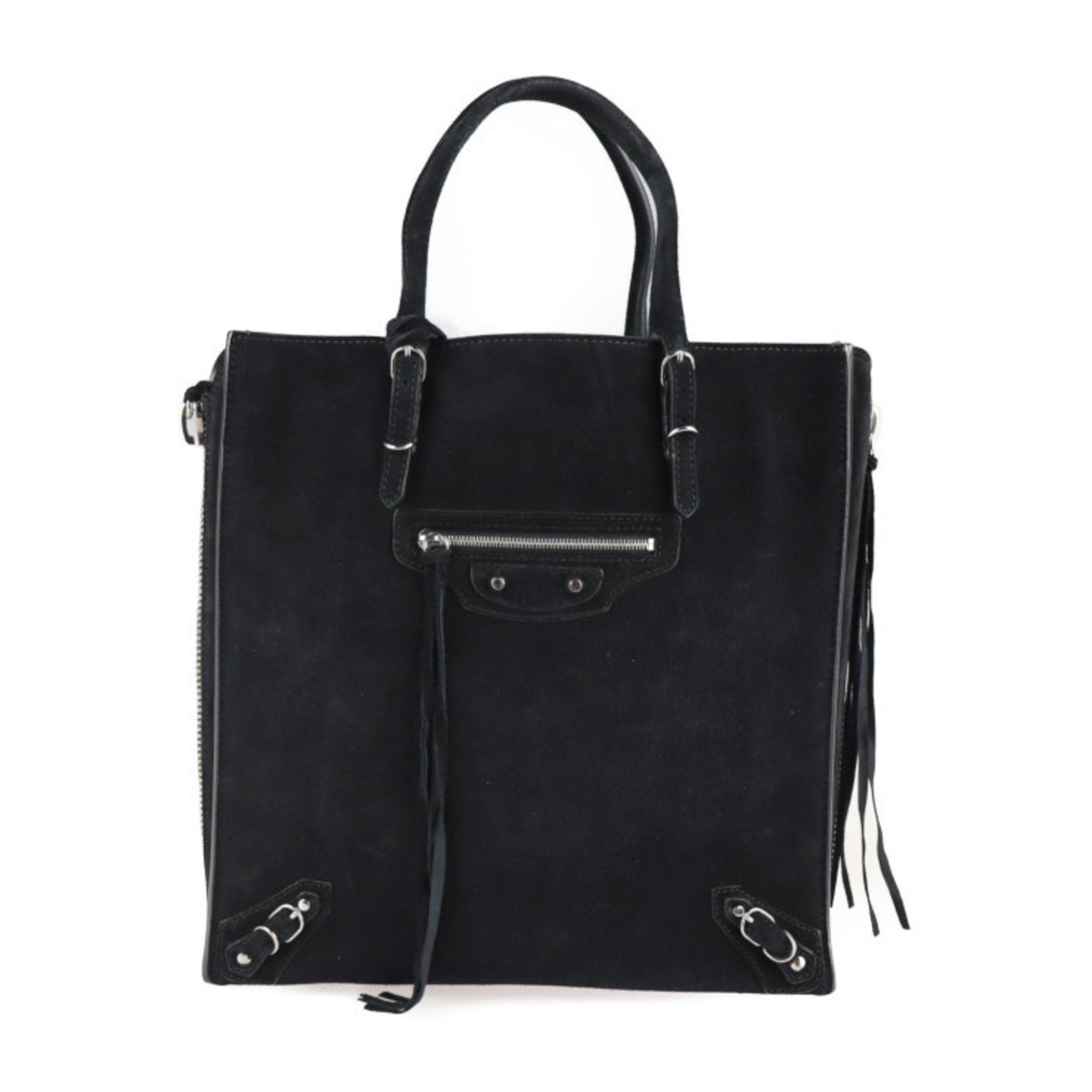 Balenciaga Papier Black Suede Tote Bag