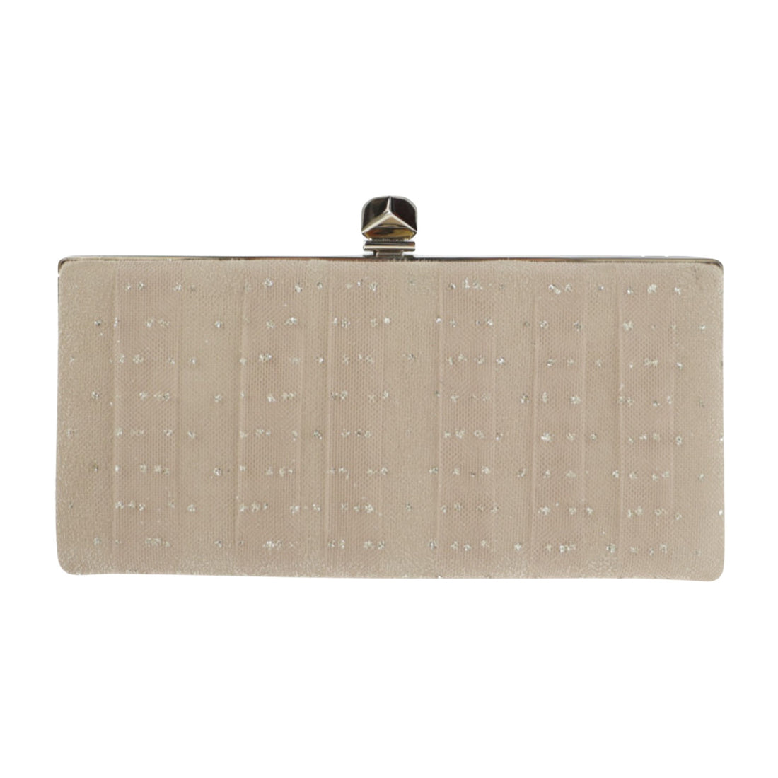 Jimmy Choo Celeste Beige Canvas Clutch Bag