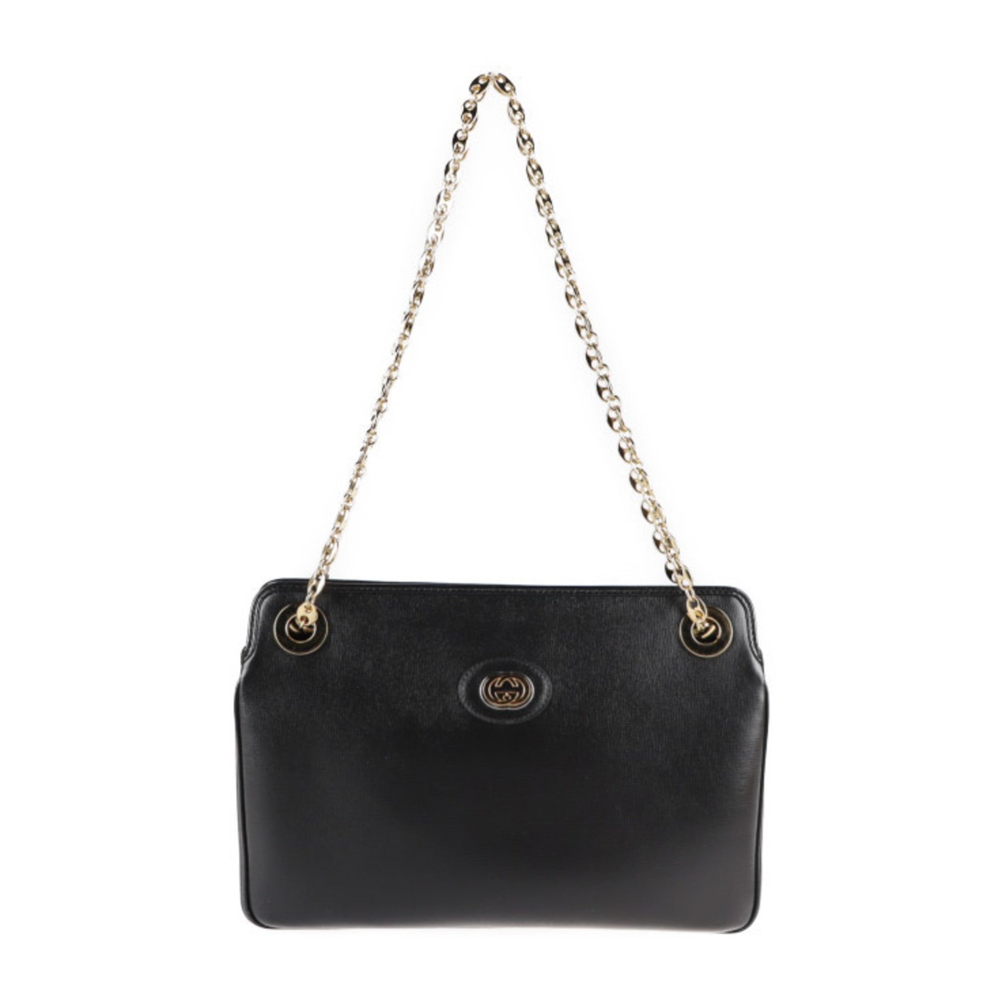 Gucci Marina Black Leather Shoulder Bag