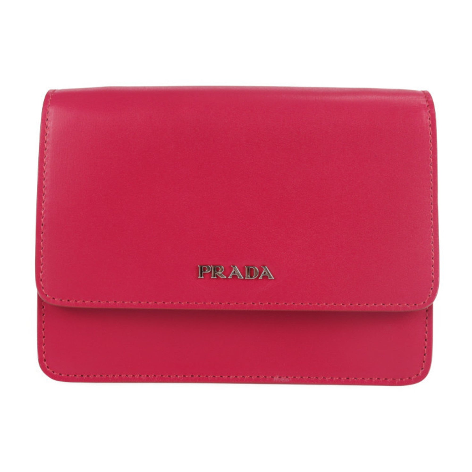 Prada Saffiano Pink Leather Clutch Bag