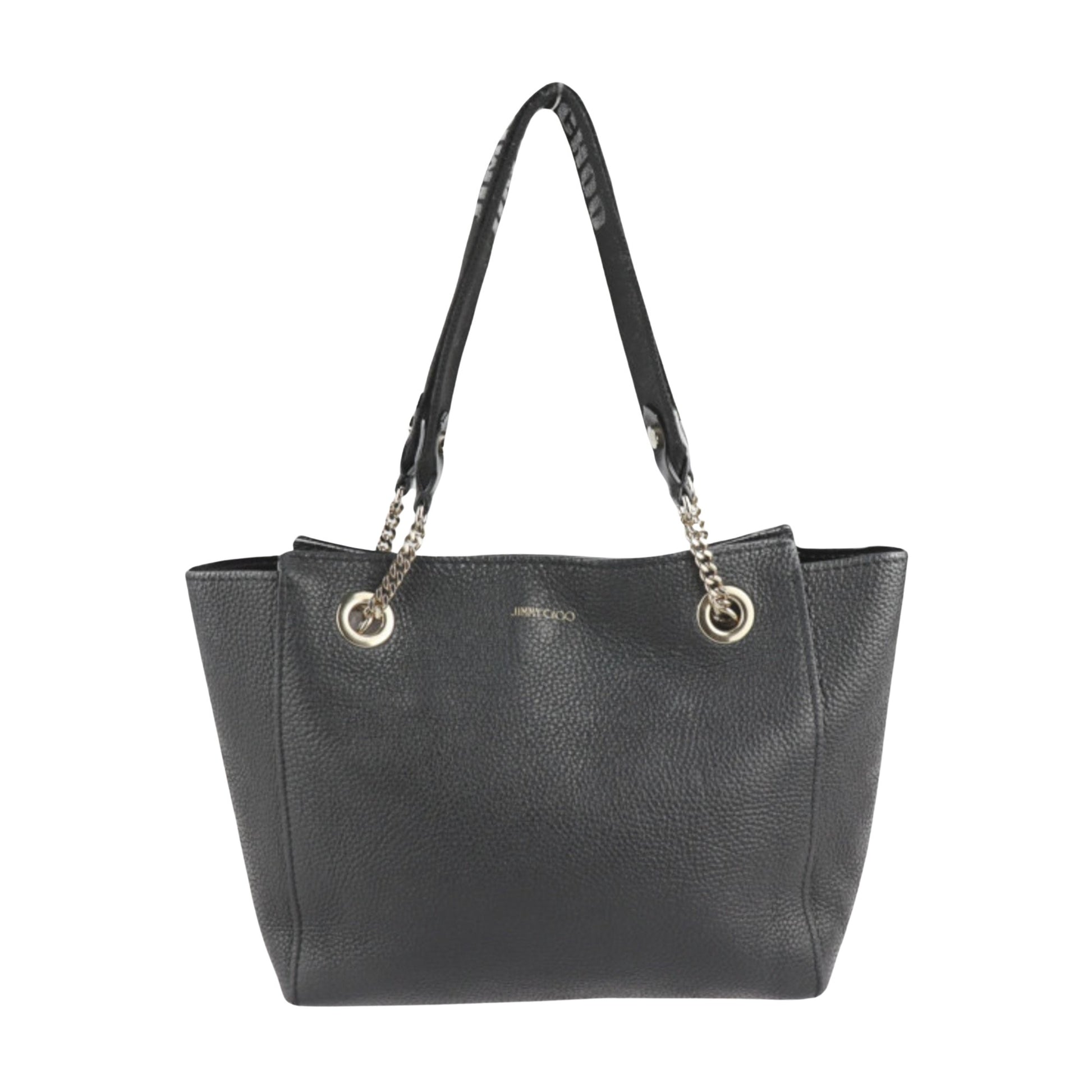 Jimmy Choo Black Leather Tote Bag