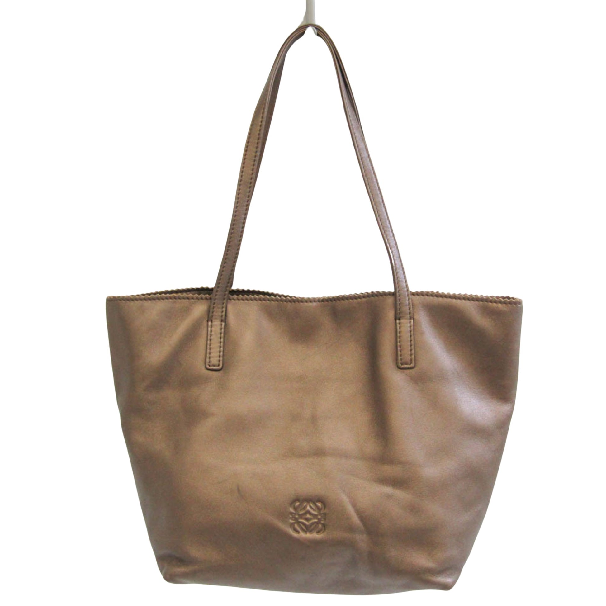 Loewe Anagram Copper Leather Tote Bag