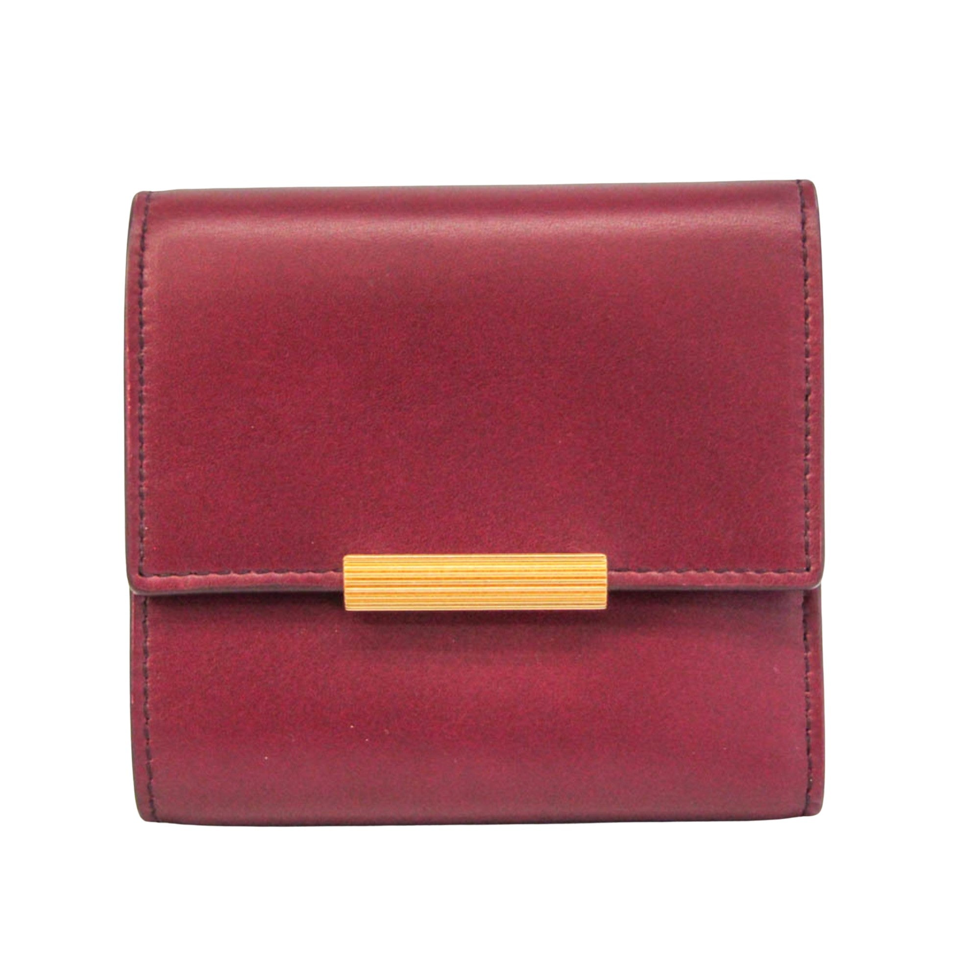 Bottega Veneta Burgundy Leather Wallet 