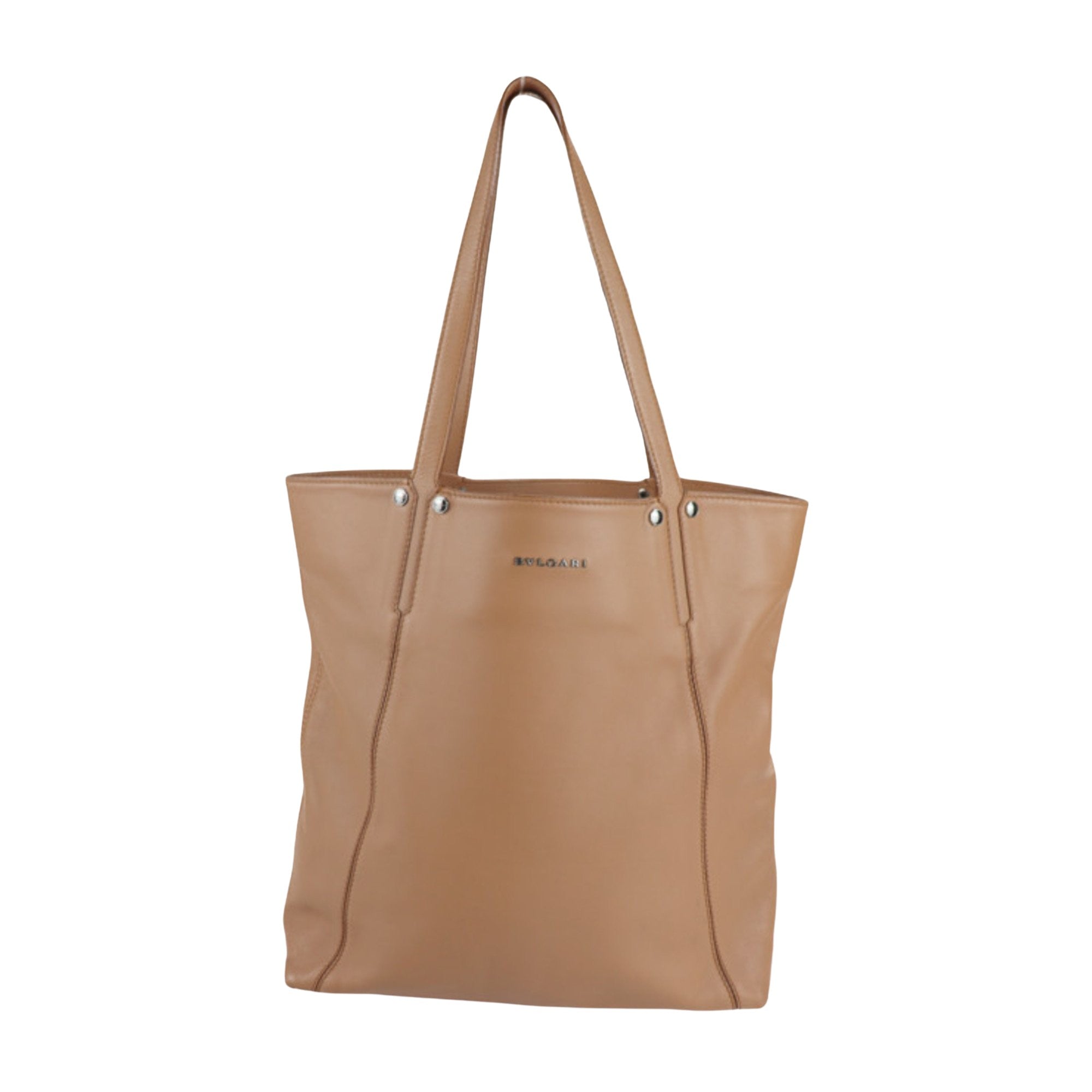 Bulgari Octo Brown Leather Tote Bag