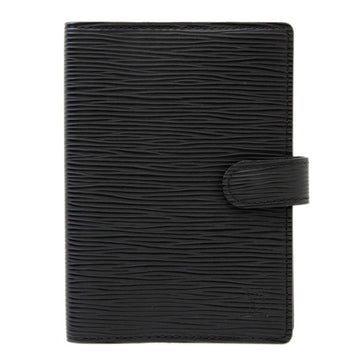 Louis Vuitton Agenda PM Black Leather Wallet 