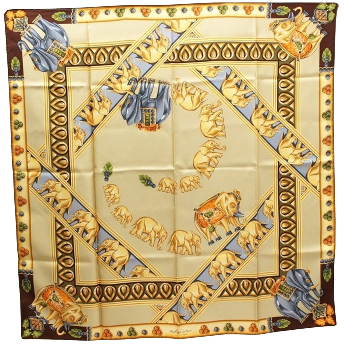 Cartier Beige Silk Scarf 