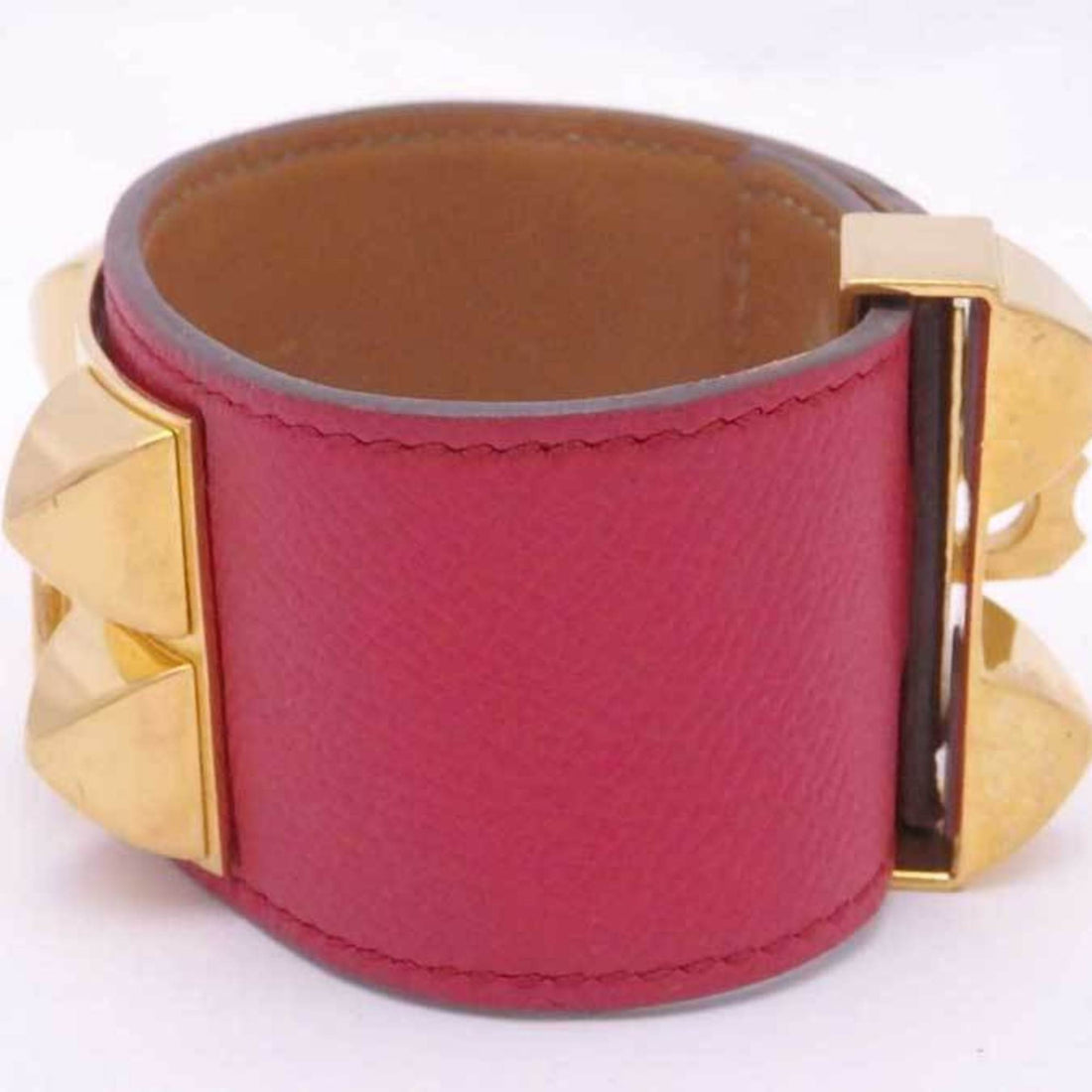 Hermès Collier de chien Red Leather Bracelet 