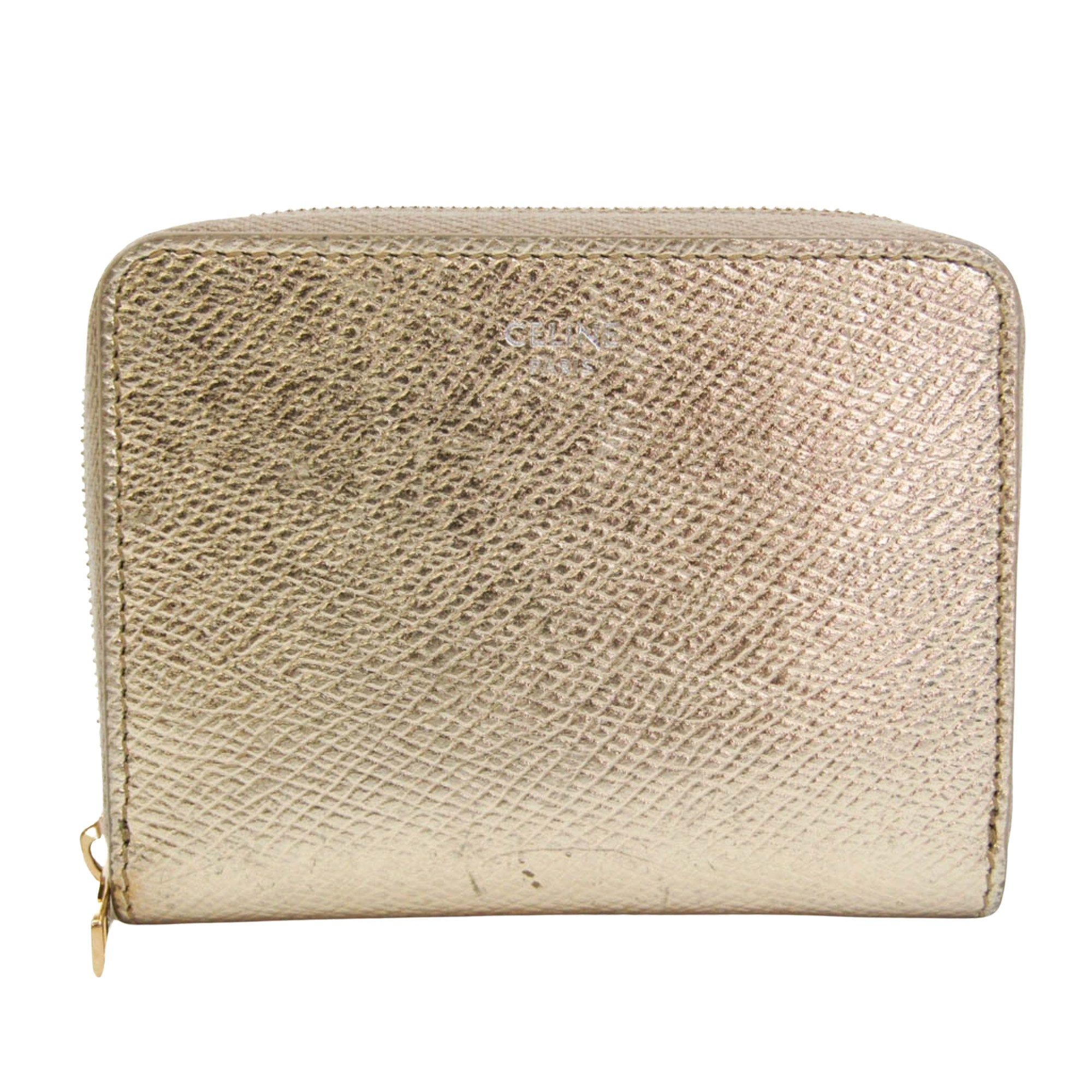 Céline Gold Leather Wallet 