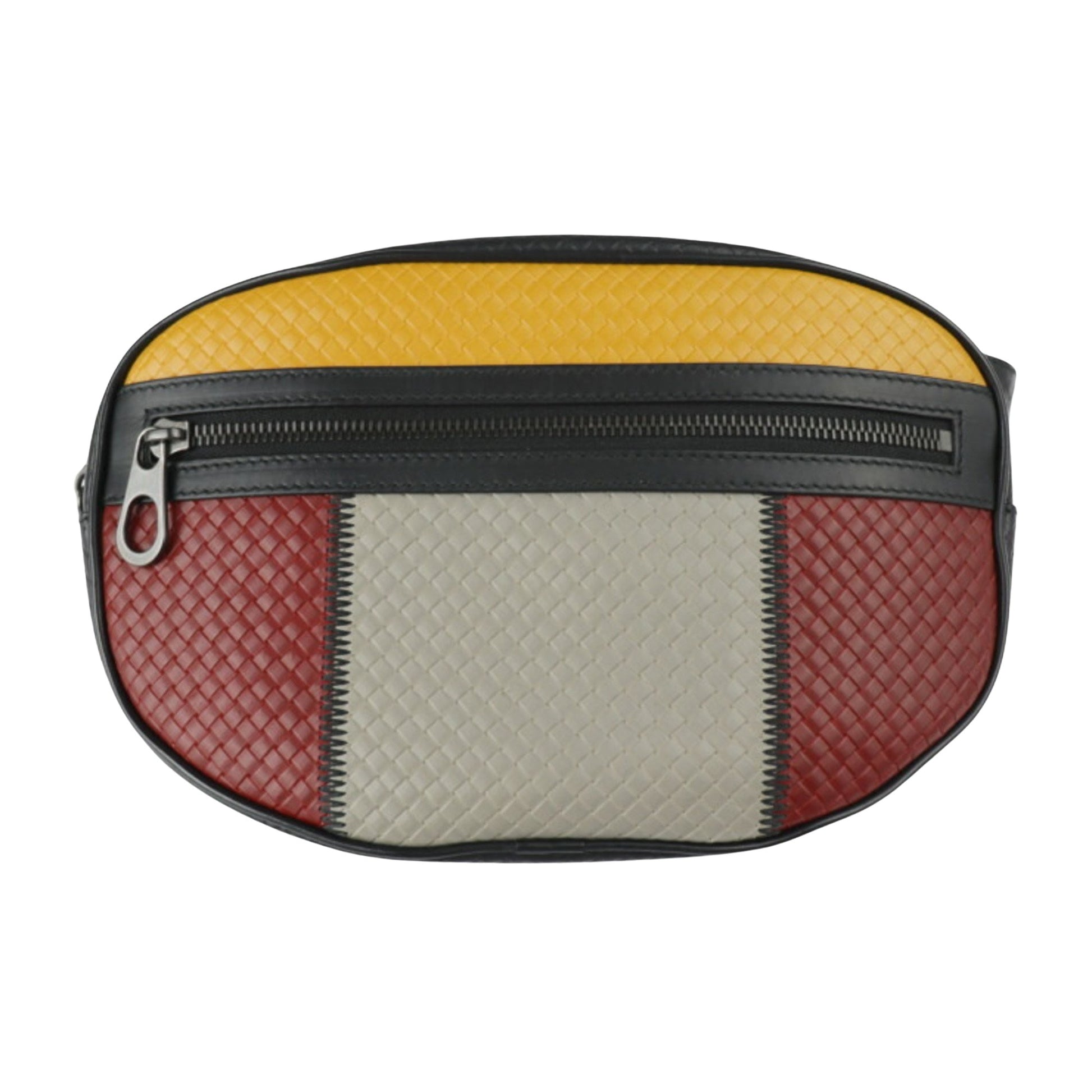 Bottega Veneta Intrecciato Multicolour Leather Clutch Bag