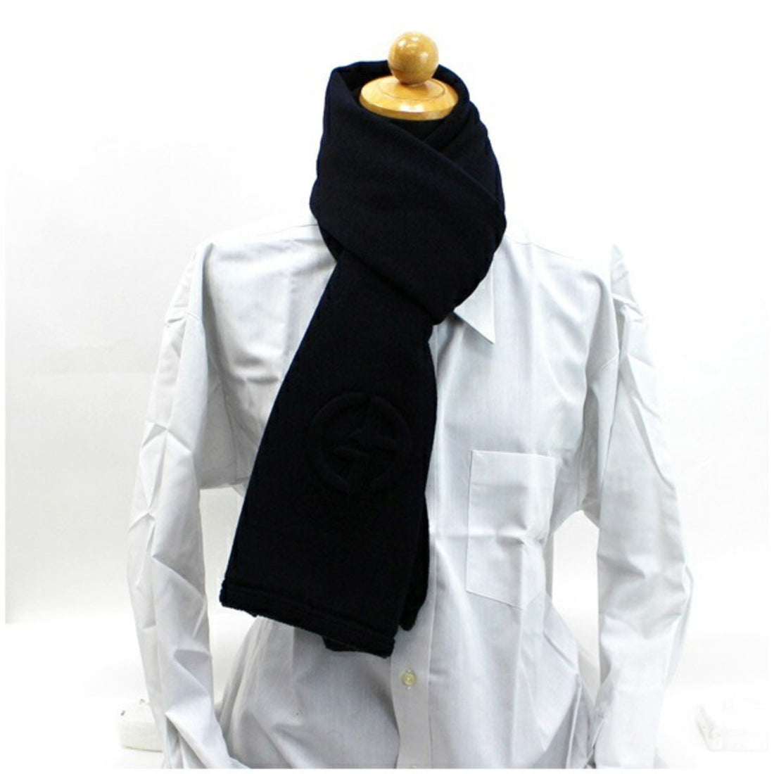 Armani Black Wool Scarf 