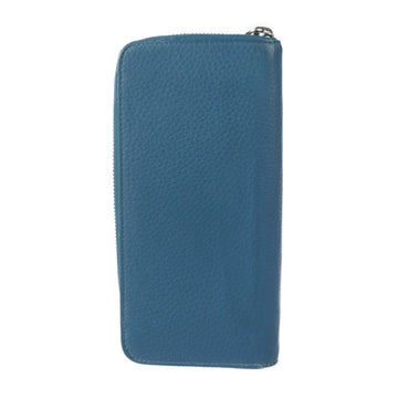 Louis Vuitton Zippy Wallet Vertical Blue Leather Wallet 