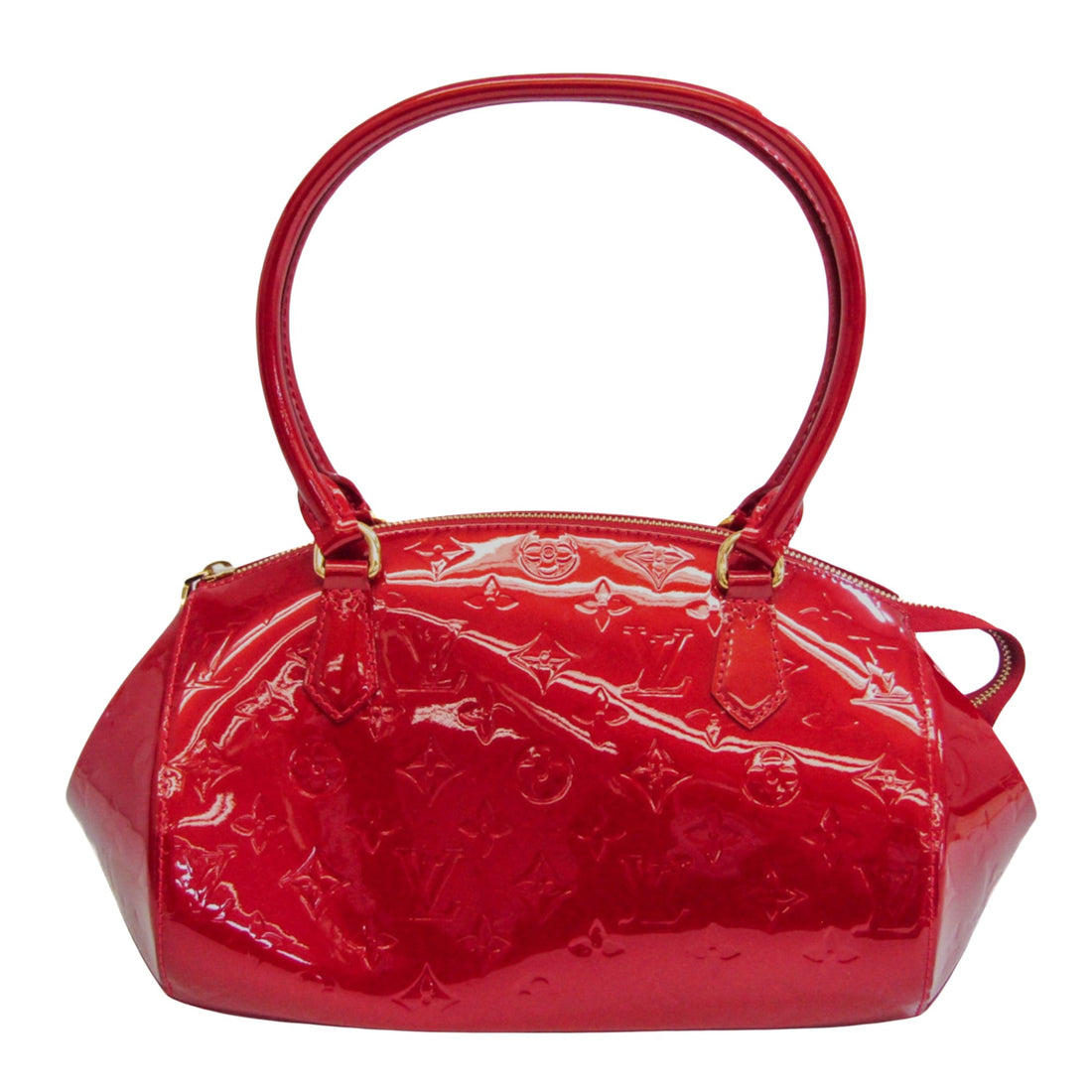 Louis Vuitton Sherwood Red Patent Leather Shopper Bag