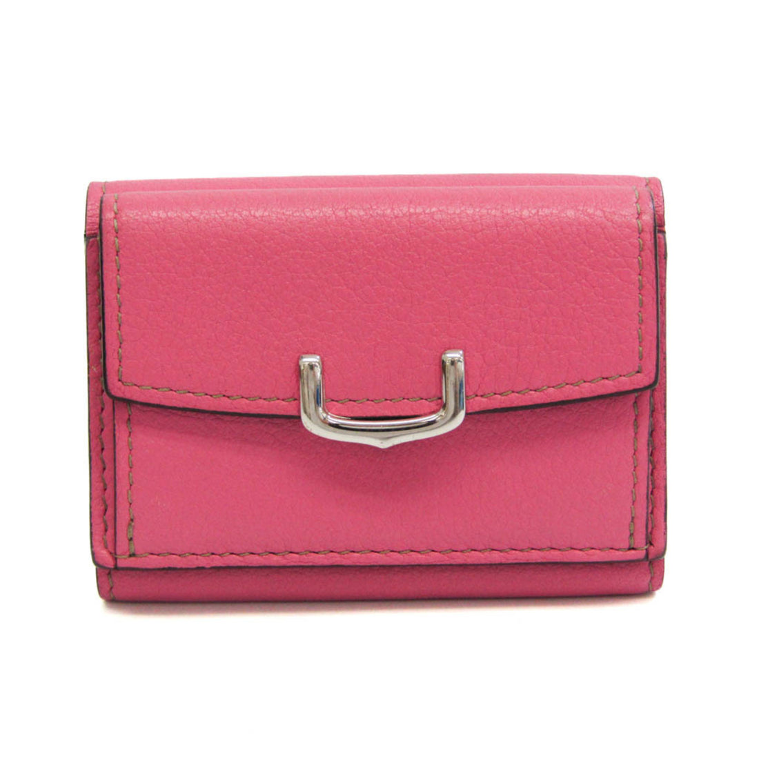 Cartier C de cartier Pink Leather Wallet 