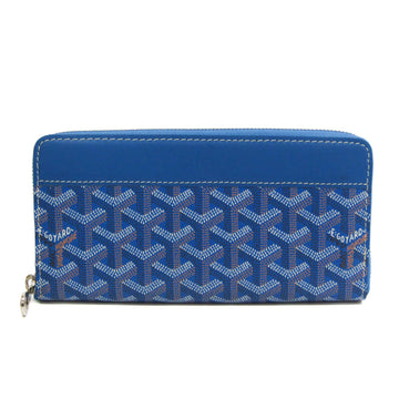 Goyard Matignon Blue Canvas Wallet 