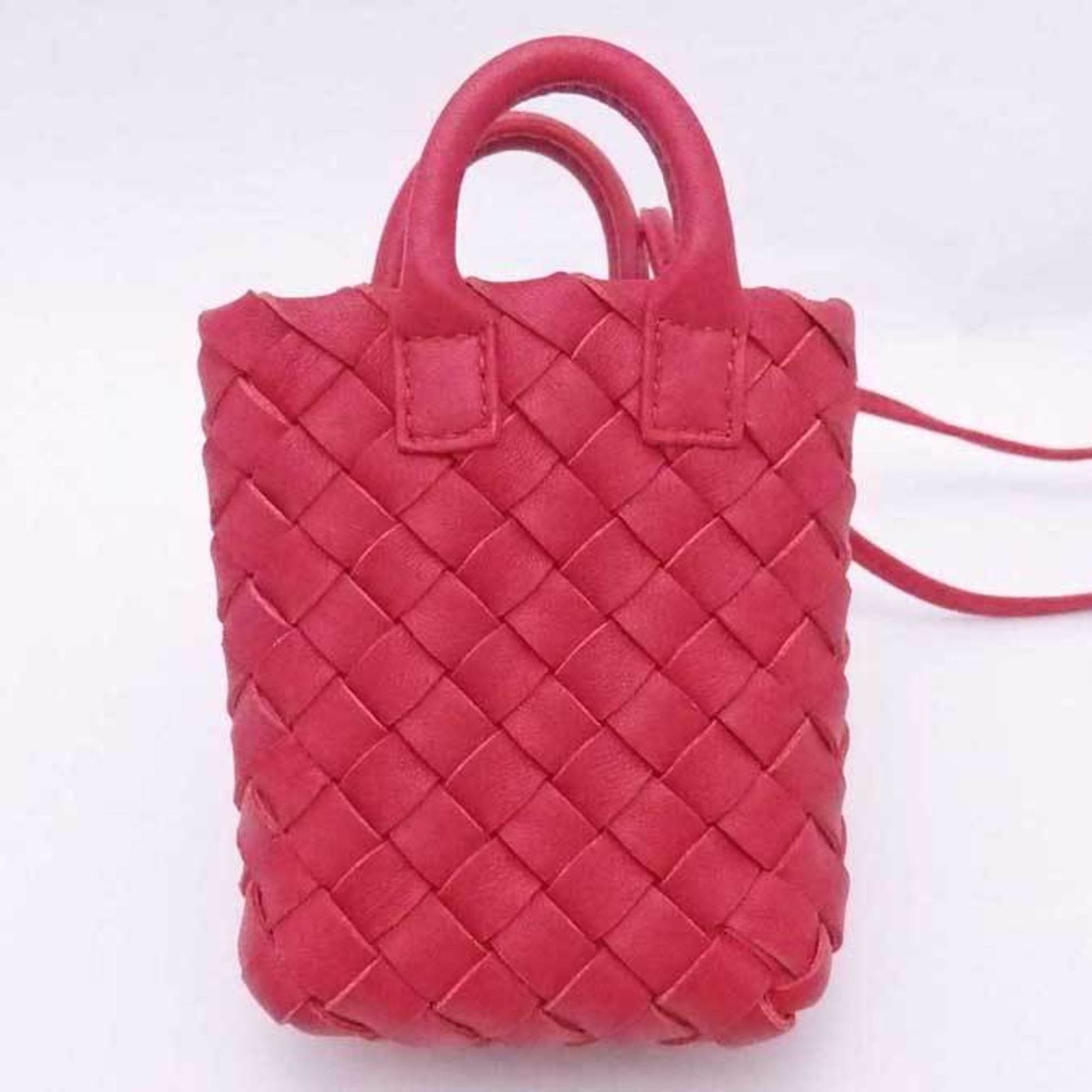 Bottega Veneta Red Leather Handbag 