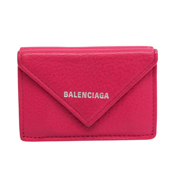 Balenciaga Papier Pink Leather Wallet 