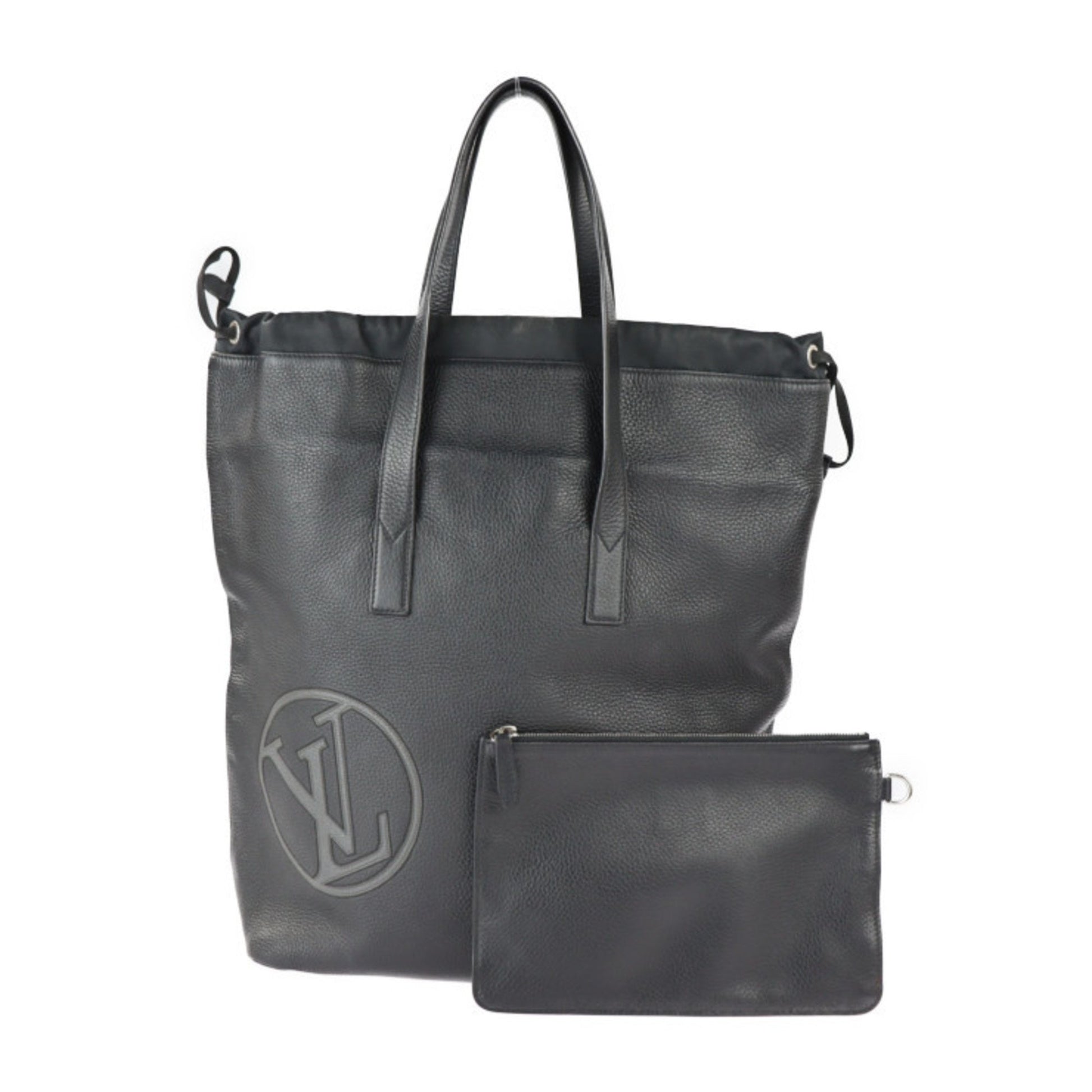 Louis Vuitton Cabas Light Black Leather Tote Bag