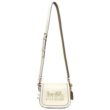 Coach Saddle Beige Leather Shoulder Bag