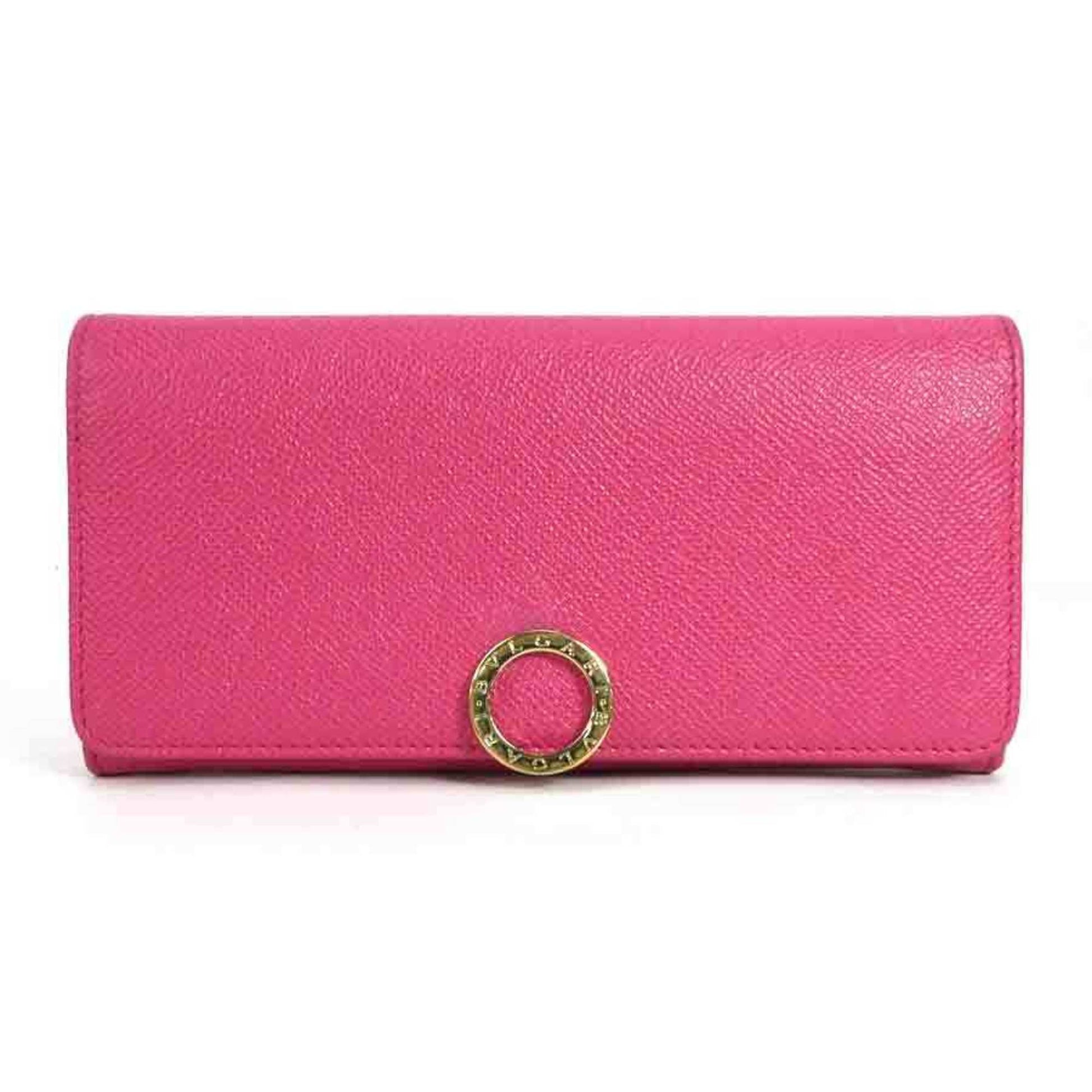 Bulgari Pink Leather Wallet 