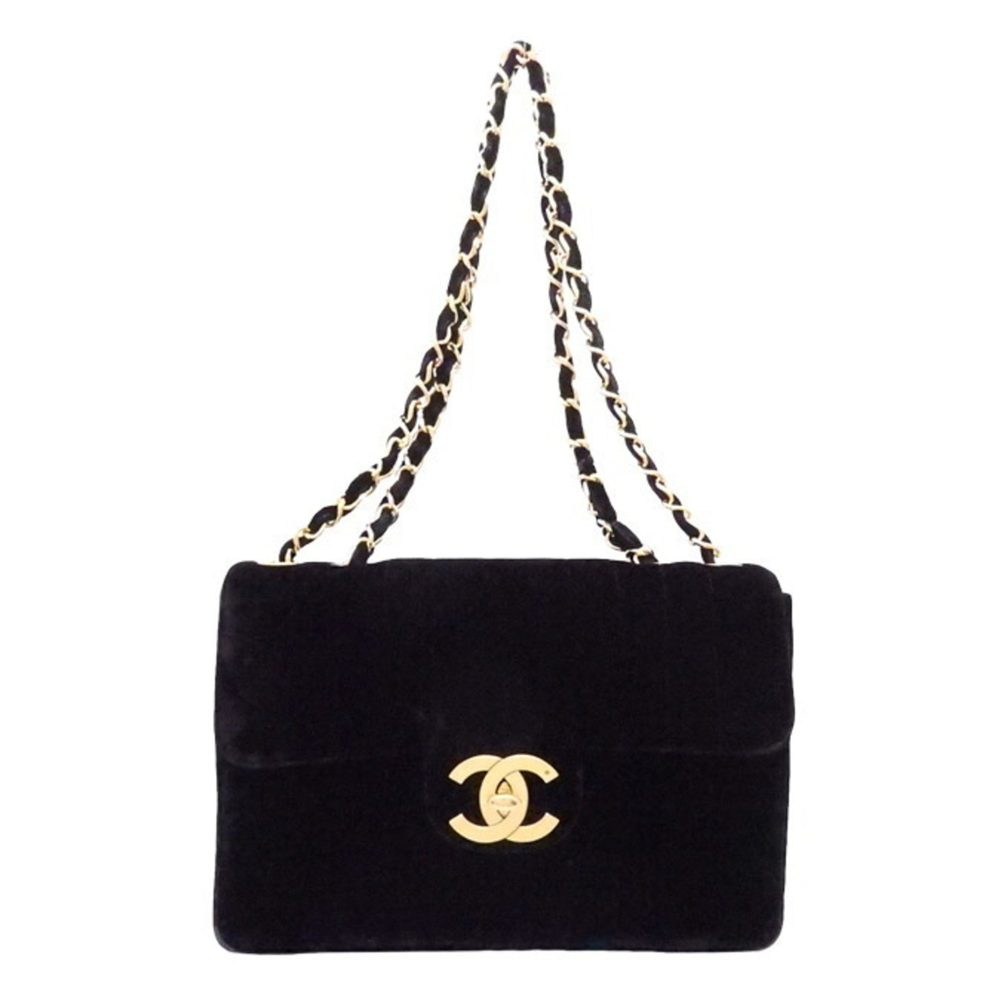 Chanel Black Suede Shopper Bag